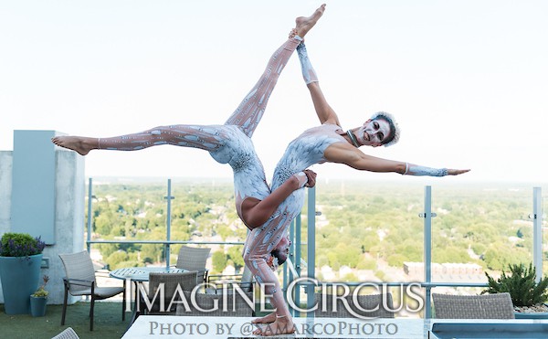 Acrobat Duo, White Feather, Cirque, Imagine Circus, Walter Magazine Photo Shoot, Performers, Liz, Kaci, Photo by Gus Samarco