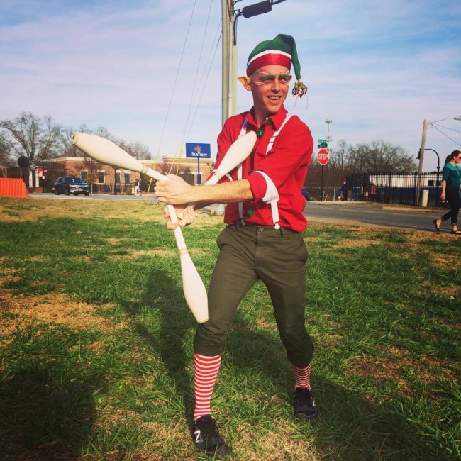 Winter Holidays | Juggler |Santa's Helper | Elf | Imagine Circus | Cirque | Raleigh, NC