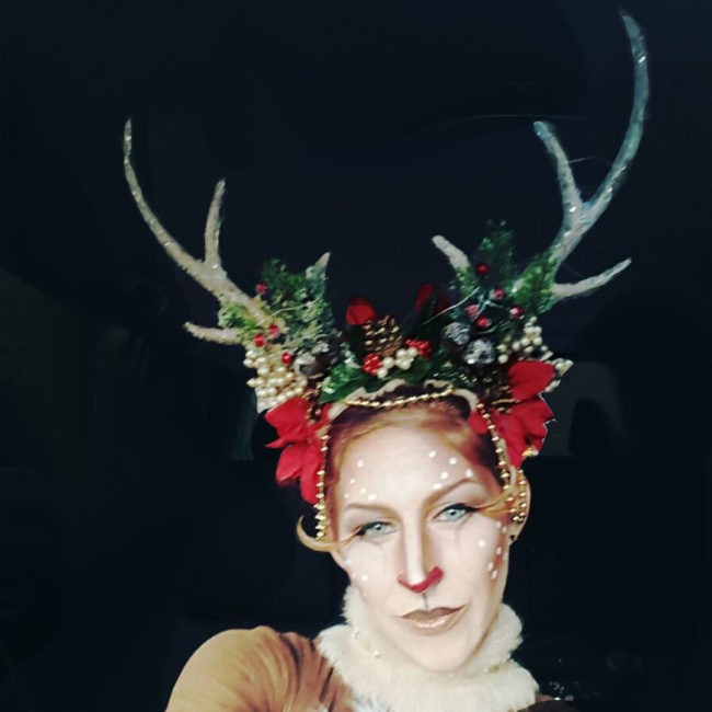 Adrenaline | Winter Holidays | Reindeer | Performer | Face Paint | Makeup | Face Painter | Imagine Circus | Cirque | Raleigh, NC