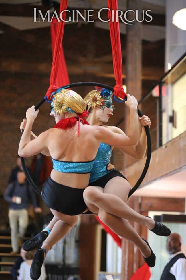 Partner Lyra | Aerial Hoop Duo | Imagine Circus | Performers | Katie & Liz | Photo by Kaili Ingram