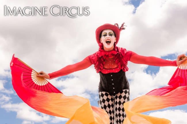 Ring Master | Silk Fans | Katie | Imagine Circus | Photo by Slater Mapp