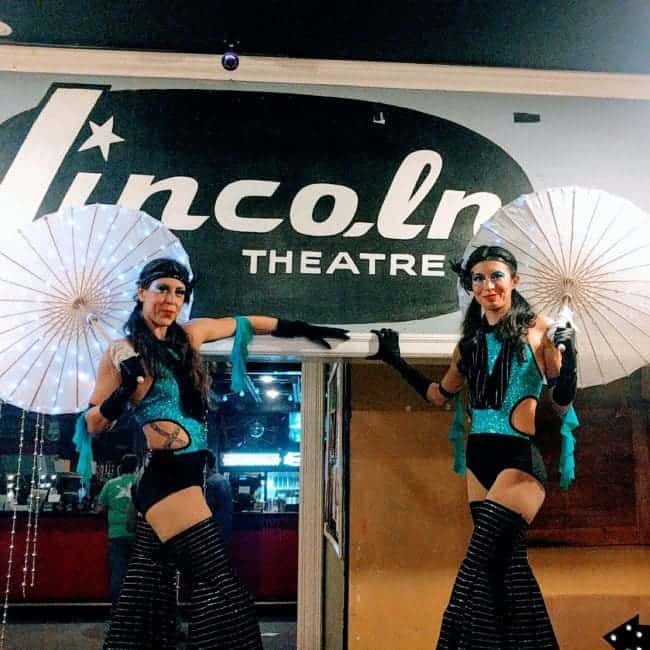 Disco Theme | 70's Stilt Walkers | Kaci & Liz | Imagine Circus | Lincoln Theatre Raleigh, NC