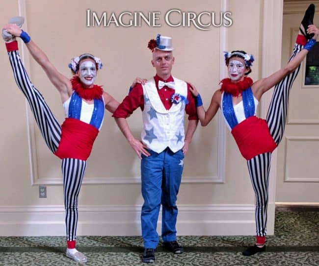 Acrobats, Fourth of July, Cirque Performers, Kaci, Adam, Katie, Imagine Circus