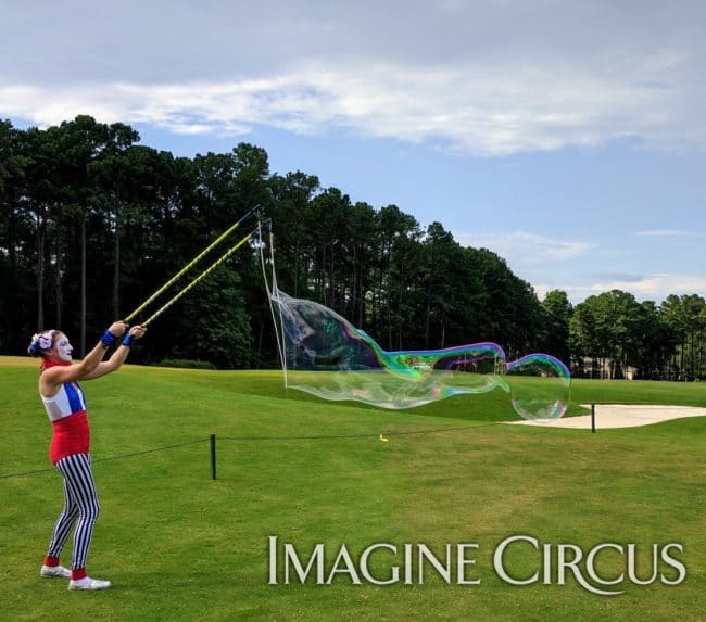Fourth of July, Bubble Artist, Performer, Katie, Imagine Circus