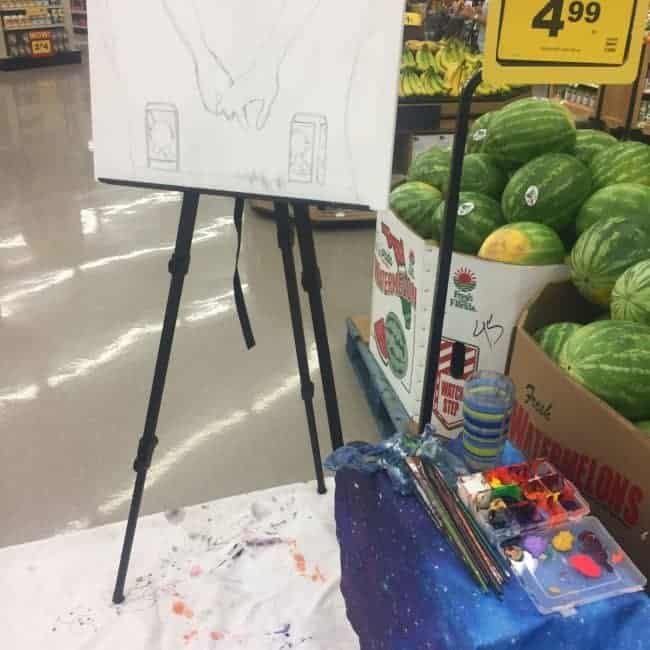 PBR Art Live Painting Events | Molly at Food Lion in Raleigh, NC | Imagine Circus