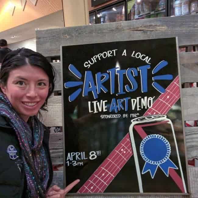 PBR Art Live Painting Events | Kaci at Whole Foods in Chapel Hill, NC | Imagine Circus