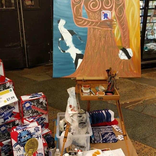 PBR Art Live Painting Events | Kaci at Whole Foods in Chapel Hill, NC | Imagine Circus