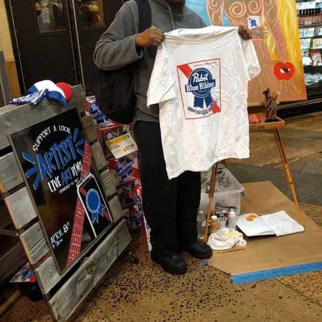 PBR Art Live Painting Events | Kaci at Whole Foods in Chapel Hill, NC | Imagine Circus