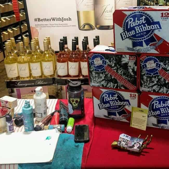 PBR Art Live Painting Events | Alexa at Total Wine in Raleigh, NC | Imagine Circus