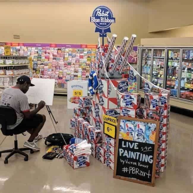 PBR Art Live Painting Events | Victor Knight at Food Lion in Apex, NC | Imagine Circus