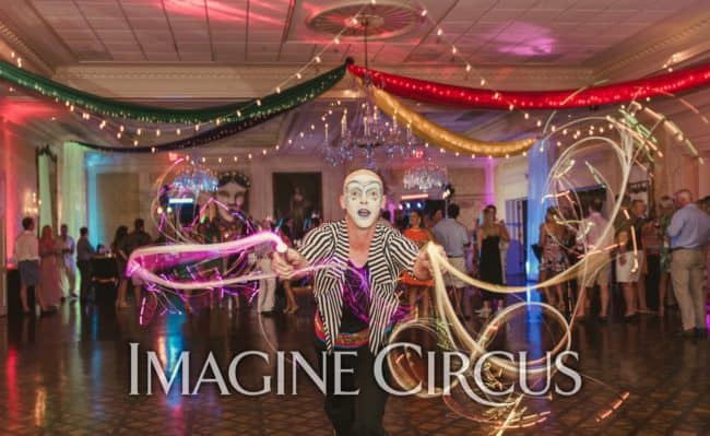 Adam, LED Fiber Flies, Cirque Entertainment, Imagine Circus, Meyers Park, Photo by Marcos Aspiazu
