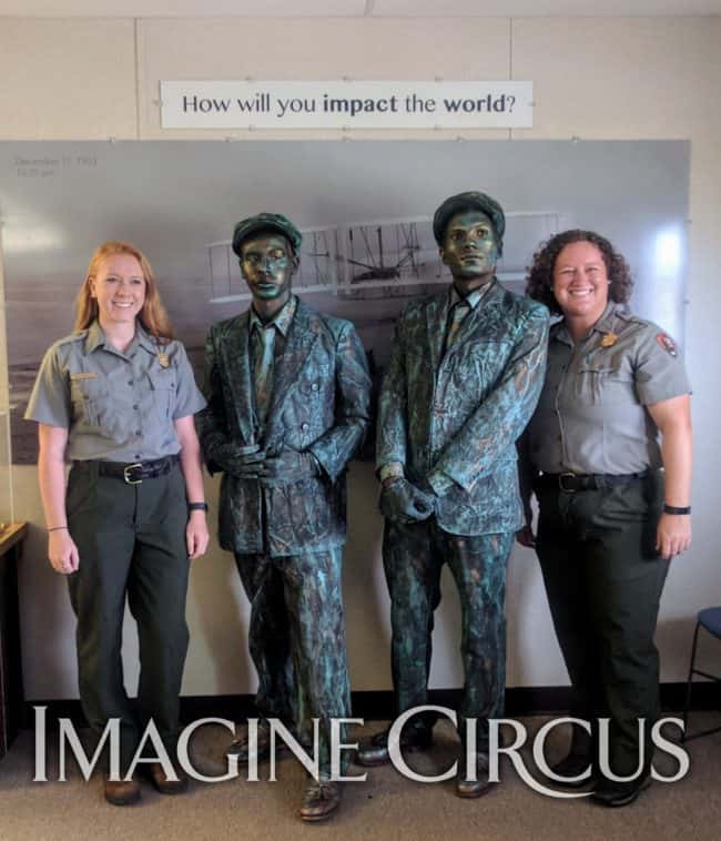 Ben & Gio, Wright Brothers, Living Statues, Imagine Circus, Aviation Day