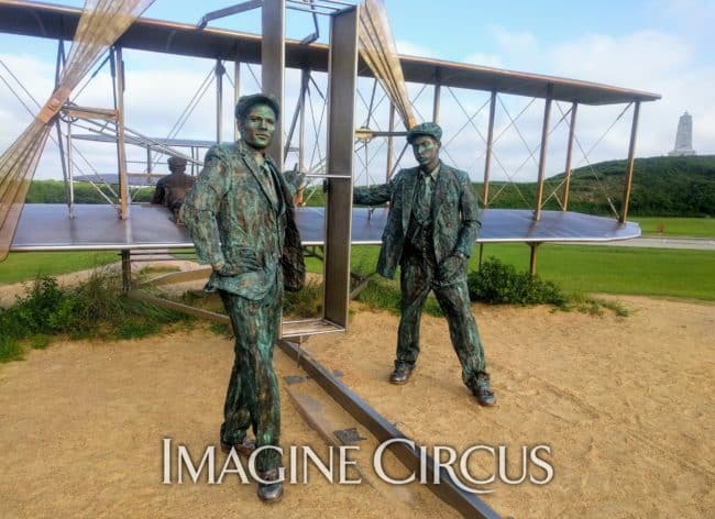 Ben & Gio, Wright Brothers, Living Statues, Imagine Circus, Aviation Day