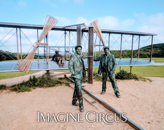 Ben & Gio, Wright Brothers, Living Statues, Imagine Circus, Aviation Day