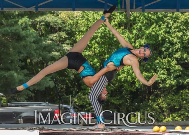Katie & Kaci, Acro Duo, Imagine Circus, Photo by Brooke Meyer