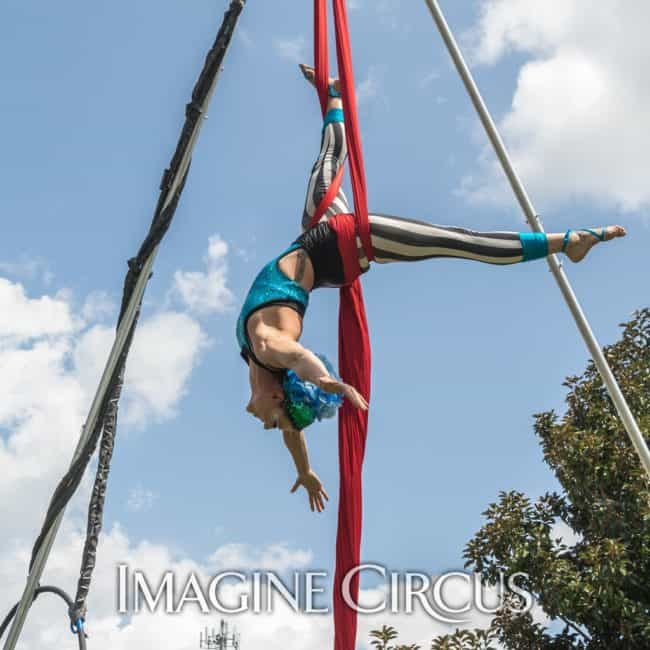 Liz, Aerial Silks, Imagine Circus, Photo by Brooke Meyer