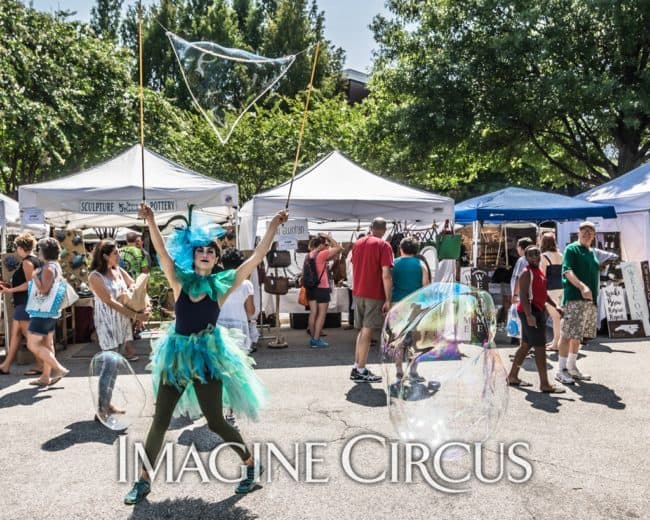 Mindy, Bubble Artist, Imagine Circus, Photo by Brooke Meyer