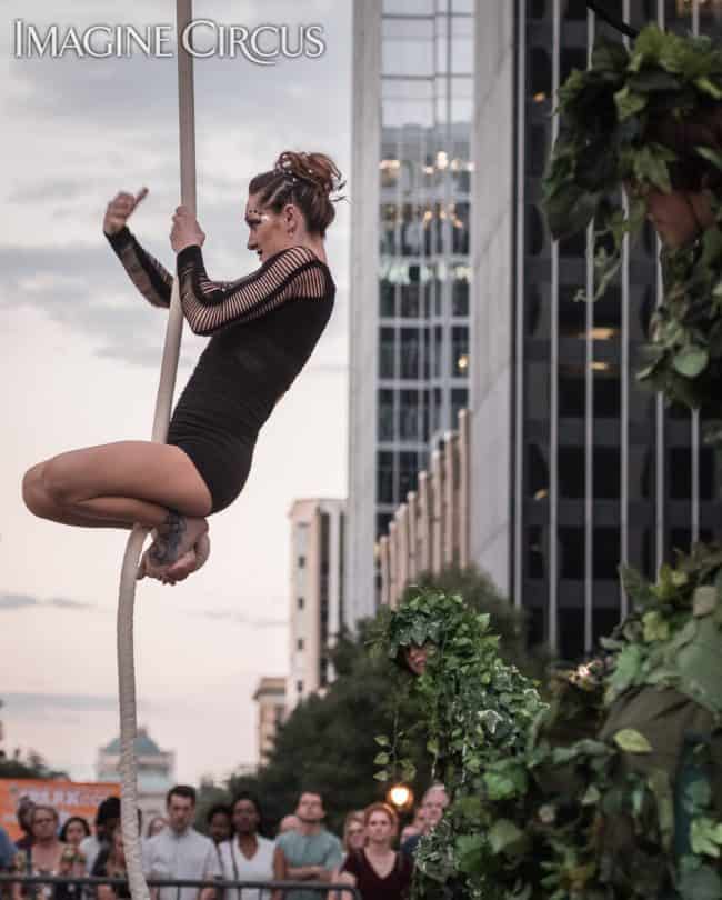 Elements Show, Earth, Brittany, Aerial Rope, Imagine Circus, SPARKcon, Photo by Slater Mapp