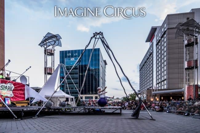 Elements Show, Spirit (Aether), Adam, Contact Juggling, SPARKcon, Imagine Circus, Photo by Brooke Meyer