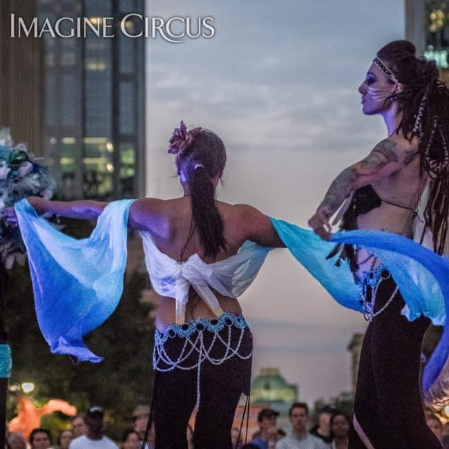 Elements Show, Water, Tik-tok & Asyia, Belly Dance Duo, SPARKcon, Imagine Circus, Photo by Slater Mapp
