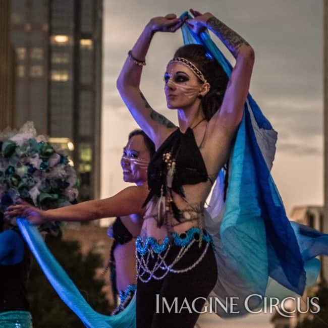 Elements Show, Water, Tik-tok & Asyia, Belly Dance Duo, SPARKcon, Imagine Circus, Photo by Slater Mapp