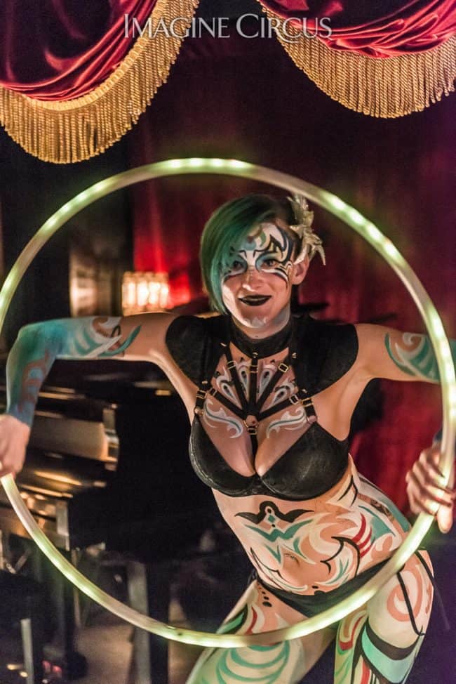 Kaylan, LED Hooper, Upscale Bodypaint, C Grace, Imagine Circus, Photo by Slater Mapp
