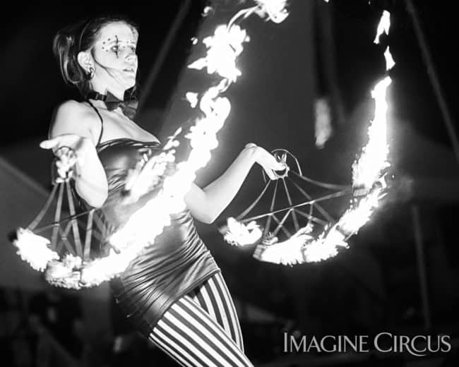 Meli, Fire Fans, SPARKcon, Imagine Circus, Photo by Tom Barta