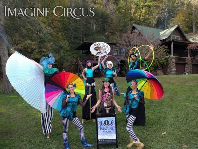 Stilt Walkers, Parade Performers, Festival Performers, Mindy, Katie, Steph, Kaylan, Kaci, Ben, LEAF, Imagine Circus, Black Mountain, NC