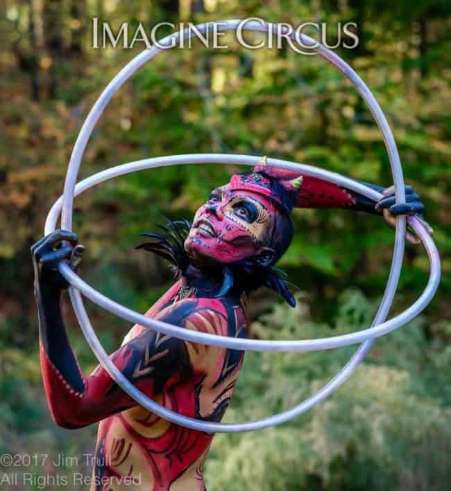 Body Paint Model, Hoop Performer, Ben, Imagine Circus, Photo by Jim Trull