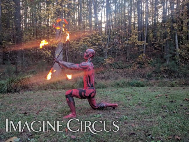 Fire Dancer, Fire Performer, Body paint Model, Brady, Imagine Circus