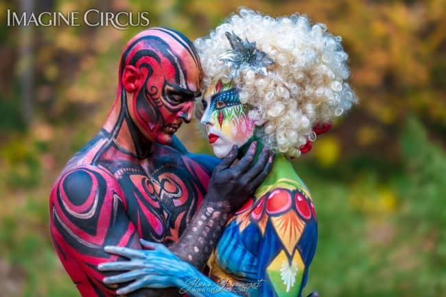 Body Paint Models, Performers, Liz & Brady, Imagine Circus, Glennboi Photography
