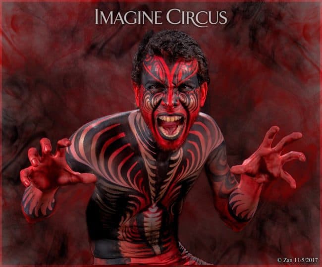 Body Paint Model, Performer, Gio, Imagine Circus, Photo by News Services