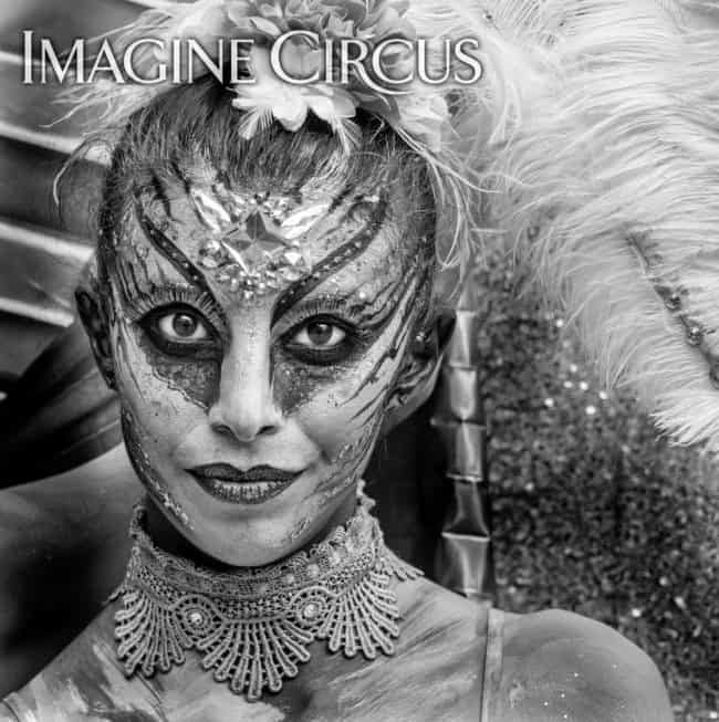 Body Paint Model, Performer, Kaci, Imagine Circus, Photo by Melissa Theil