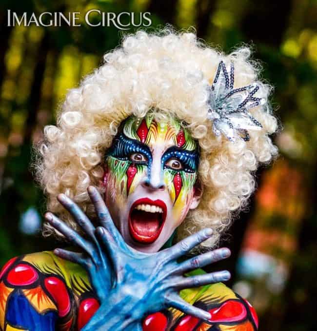 Body Paint Model, Performer, Liz, Imagine Circus, Photo by Melissa Theil