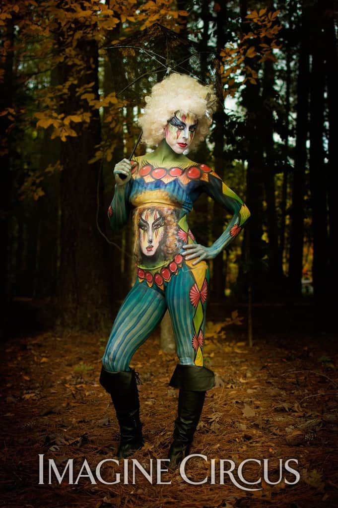 Body Paint Model, Performer, Liz, Imagine Circus, Photo by Beth Page