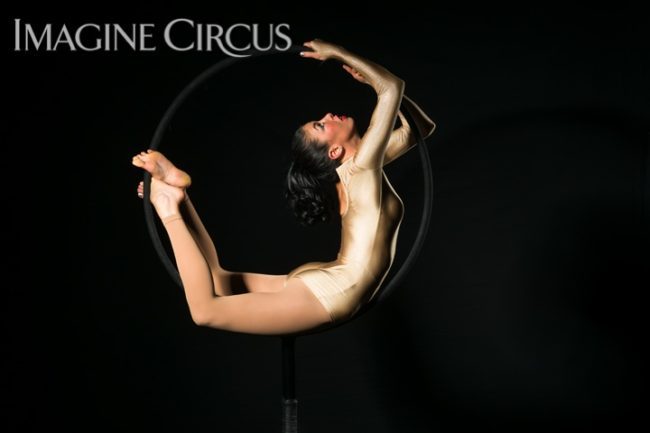 Aerial Hoop, Lyra, Aerialist, Upscale Event, Imagine Circus, Performer, Kaci, Photo by Brooke Meyer
