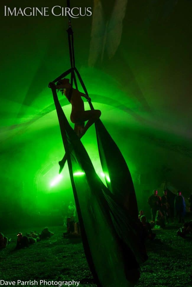 Kaci, Aerialist, Aerial Silks, Floyd Fest, Imagine Circus, Photo by Dave Parrish