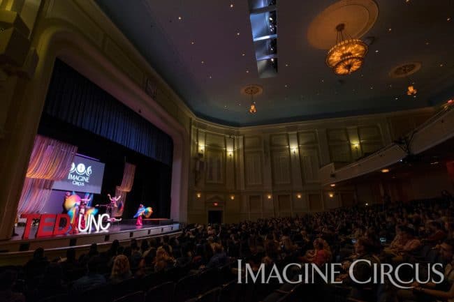 Stage Show, Group Performance, TEDx UNC, Memorial Hall, Chapel Hill, Photo by Jon Gardiner, Imagine Circus