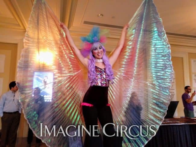 Stilt Walker, Winged Dancer, TEDx UNC, Memorial Hall, Chapel Hill, Imagine Circus, Performer, Mindy