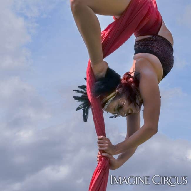 Aerial Performer, Aerial Dancer, Aerial Silks, Imagine Circus, Performer, Liz, Photo by Slater Mapp