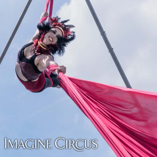 Aerial Performer, Aerial Dancer, Aerial Silks, Imagine Circus, Performer, Liz, Photo by Slater Mapp