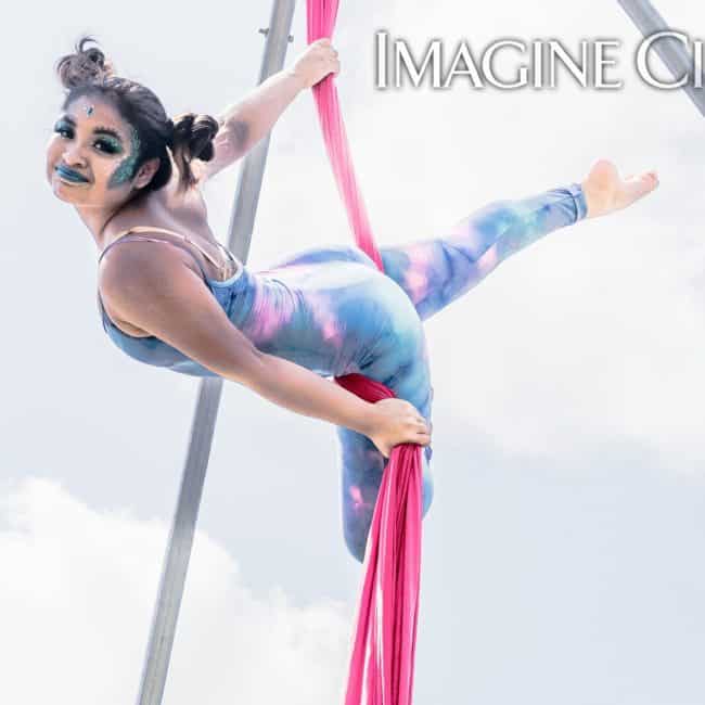 Aerial Performer, Aerial Dancer, Aerial Silks, Imagine Circus, Performer, Mar, Photo by Slater Mapp