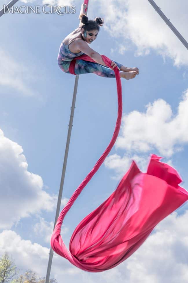 Aerial Performer, Aerial Dancer, Aerial Silks, Imagine Circus, Performer, Mar, Photo by Slater Mapp