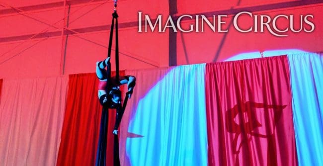 Aerial Silks, Aerialist, Upscale Event Entertainment, Wilmington, NC, Imagine Circus, Performer, Liz, Jennifer Simpson Photography