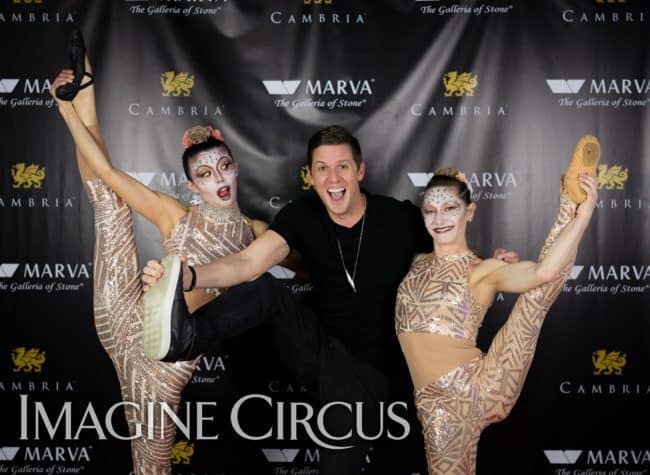 Acrobats, Partner Acrobatics, Upscale Events, Grand Opening, Charlotte, NC, Imagine Circus, Performers, Brittany, Kaci, Photo by Rick Belden