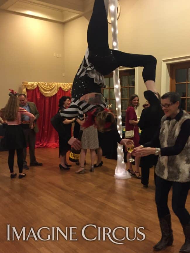 Aerial Bartender, LED Aerial Rig, Aerialist, Imagine Circus, Performer, Liz