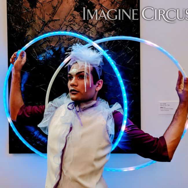 LED Hoop Dancer, Upscale Event, Imagine Circus, Performer, Ben, Richmond, VA