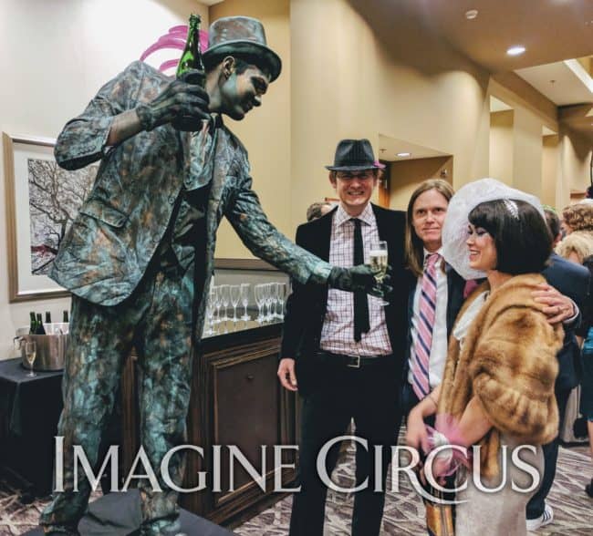 Living Statue Bartender, Patina Mannequin, VAE Gala, Imagine Circus, Performer, Ben