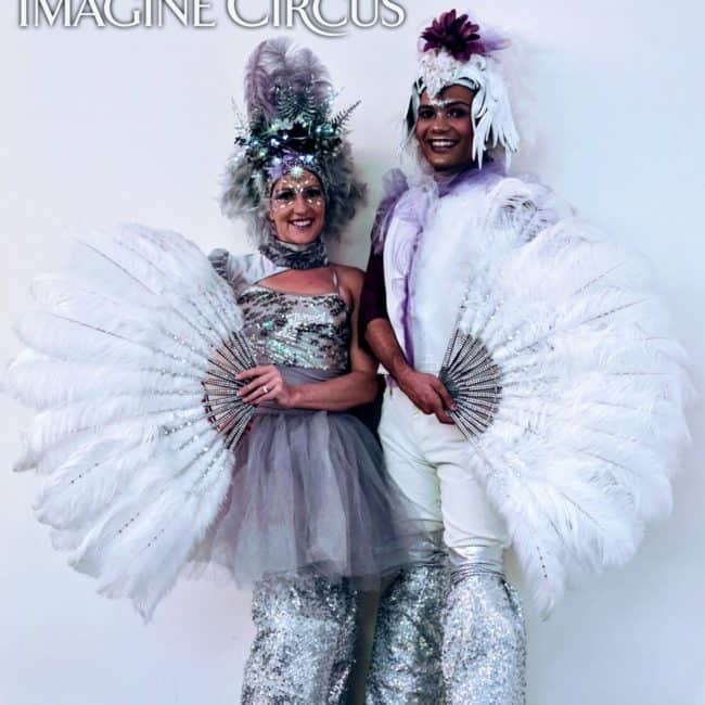 Stilt Walkers, Upscale Event, Imagine Circus Performers, Katie, Ben, Richmond, VA
