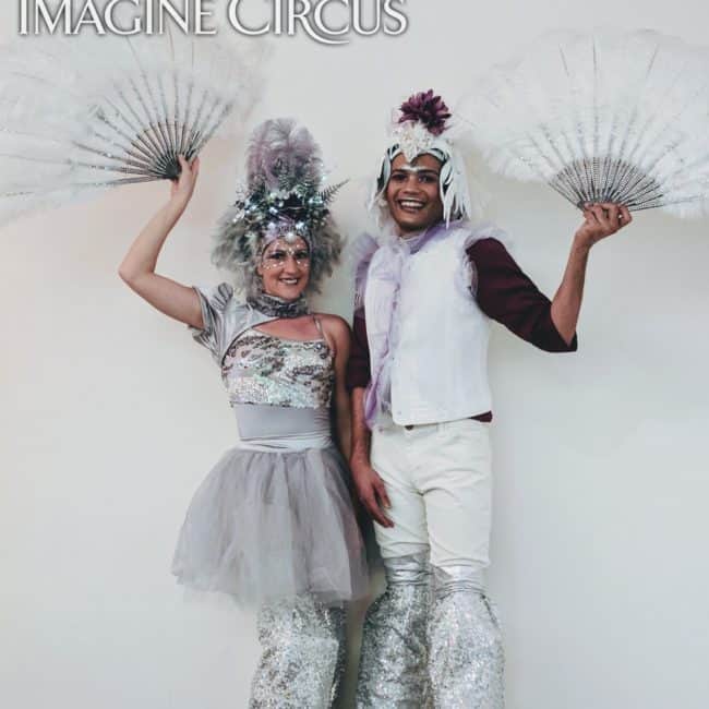 Stilt Walkers, Upscale Event, Imagine Circus Performers, Katie, Ben, Richmond, VA
